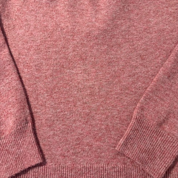 Organic Rage Women's Pink Marled Knit Quarter Zip Sweater Pullover XL Comfy - Picture 9 of 10